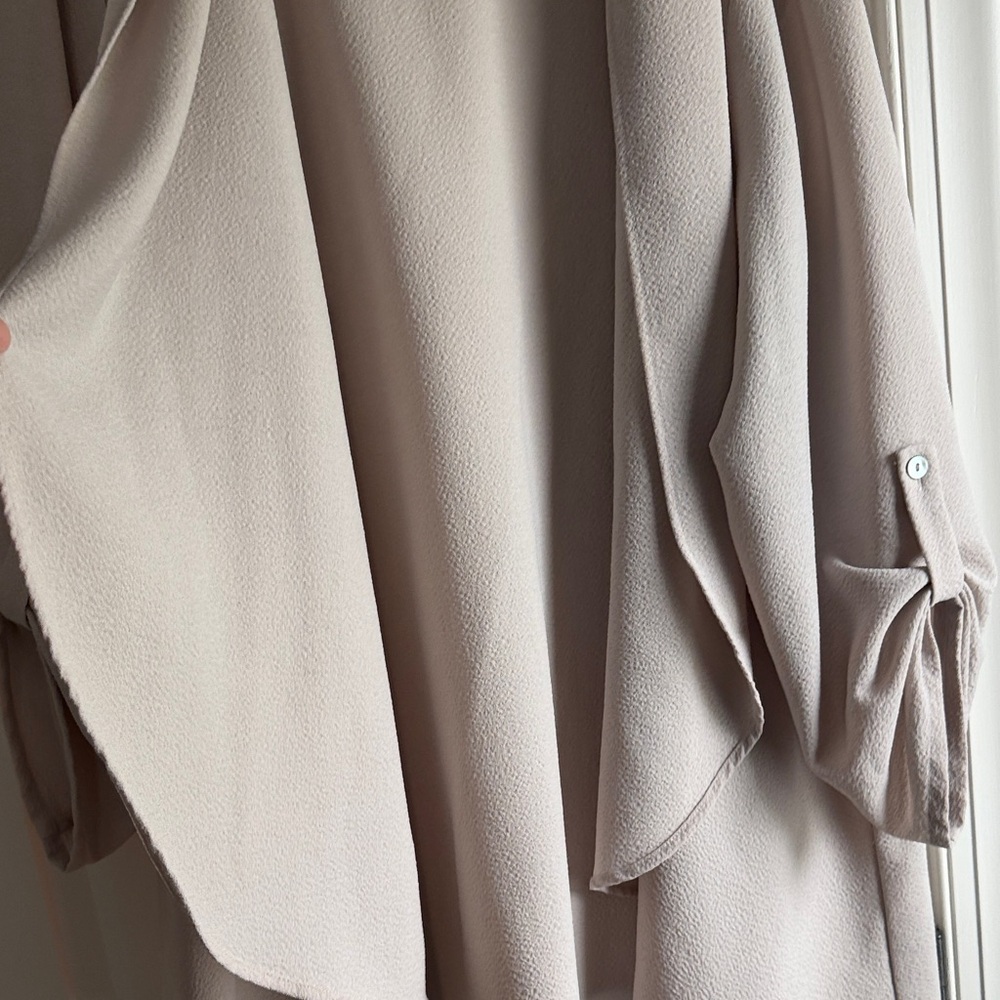 Bobeau Light Tan Open Front Cardigan - Picture 4 of 5